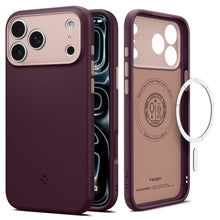 Заредете изображение във визуализатора на галерията – SPIGEN case NANO POP MAG compatible with MagSafe for IPHONE 18 Pro /17 Pro burgundy beam
