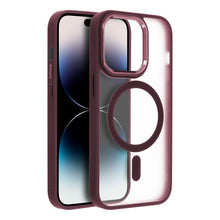 Заредете изображение във визуализатора на галерията – MATTE MAG COVER case compatible with MagSafe for IPHONE 17 Pro Max plum red
