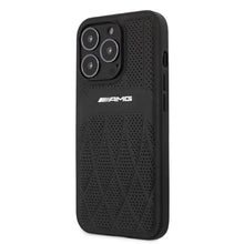 Заредете изображение във визуализатора на галерията – AMG Leather Curved Lines case for iPhone 13 Pro Max - black
