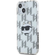 Заредете изображение във визуализатора на галерията – Karl Lagerfeld IML Choupette Head &amp; Monogram case for iPhone 15 / 14 / 13 - transparent
