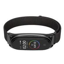 Заредете изображение във визуализатора на галерията – Tech-Protect Nylon Strap for Xiaomi Mi Smart Band 5/6/6 NFC - Black
