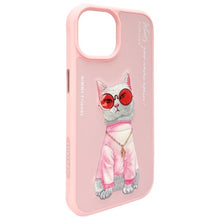 Заредете изображение във визуализатора на галерията – NIMMY case GLASSES COOL CAT for IPHONE 15 pink

