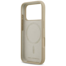 Заредете изображение във визуализатора на галерията – KARL LAGERFELD case for IPHONE 17 Pro compatible with MagSafe KLHMP17LSKIGROW (Silicone W/ KL Sketch &amp; Logo) brown

