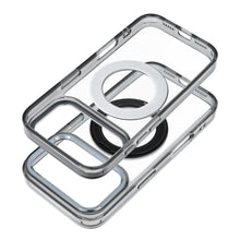 Заредете изображение във визуализатора на галерията – Case for iPhone 16 PRO Frame Circle Stand compatible with MagSafe black
