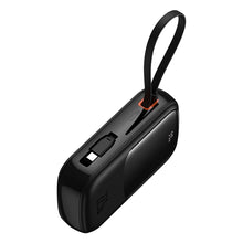 Заредете изображение във визуализатора на галерията – Baseus Qpow Pro+ 20000mAh 22.5W powerbank with built-in USB-C cable and display - black
