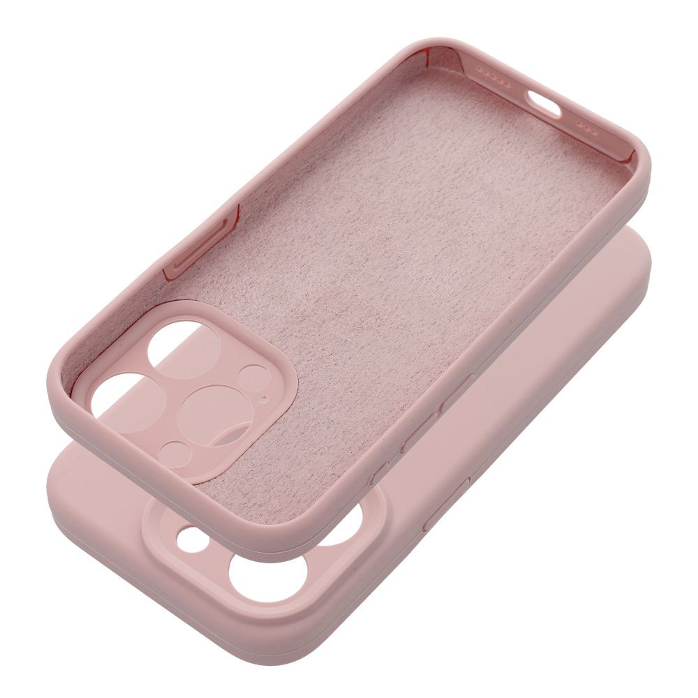 Силиконов гръб 2mm за IPHONE 15 Pro sand розов