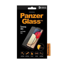 Заредете изображение във визуализатора на галерията – PanzerGlass E2E Super+ antibacterial tempered glass for Samsung Galaxy A02s - with black frame
