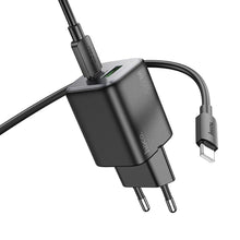 Заредете изображение във визуализатора на галерията – HOCO зарядно Type C PD QC 30W GaN N43 лунна светлина бяло
