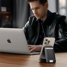 Заредете изображение във визуализатора на галерията – Ugreen Magnetic Wallet 45165 magnetic MagSafe with stand - black
