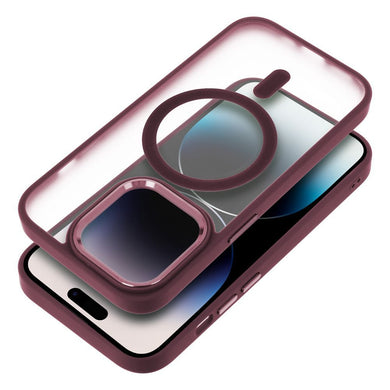 MATTE MAG COVER case compatible with MagSafe for IPHONE 17 Air plum red