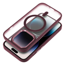 Заредете изображение във визуализатора на галерията – MATTE MAG COVER case compatible with MagSafe for IPHONE 17 Pro Max plum red
