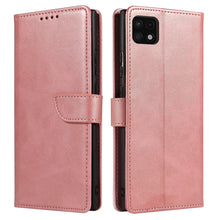 Заредете изображение във визуализатора на галерията – Magnet Case elegant bookcase type case with kickstand for Samsung Galaxy A22 5G pink
