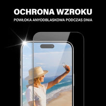 Заредете изображение във визуализатора на галерията – PanzerGlass Ultra-Wide Fit Tempered Glass with Glare and Blue Light Filter with Positioner for iPhone 15 Pro Max
