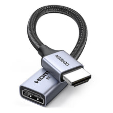 Заредете изображение във визуализатора на галерията – Ugreen HD165 HDMI (Male) / HDMI (Female) 8K Cable 0.15m - Gray
