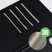 Заредете изображение във визуализатора на галерията – Flip case for Samsung S26 FE 4Card RFID anti-theft tech fabric black

