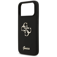 Заредете изображение във визуализатора на галерията – GUESS case for IPHONE 17 Pro Max GUHCP17XSC4GSMK (Silicone W/ Big 4G Script) black
