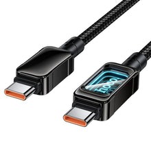 Заредете изображение във визуализатора на галерията – Cable USB C to USB C Hoco PD 5A 100W 1,2 m U157 Fuente black
