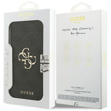 Заредете изображение във визуализатора на галерията – GUESS book case for IPHONE 17 Pro Max GUBKP17X4GMGGR (PU 4G Metal Logo) black

