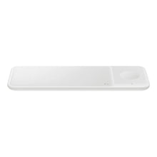 Заредете изображение във визуализатора на галерията – Samsung Trio EP-P6300TWEGEU 3in1 inductive charger for phone / Galaxy Watch / Buds - white + mains charger + cable
