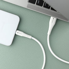 Заредете изображение във визуализатора на галерията – FORCELL F-ENERGY C342 cable USB A to Type C QC4.0 3A 66W Silicone 1 m white

