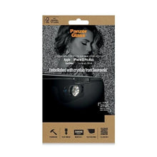 Заредете изображение във визуализатора на галерията – PanzerGlass E2E Microfracture Antibacterial Glass with Camera Cover with Swarovsky Crystal for iPhone 13 Pro Max - with Black Frame
