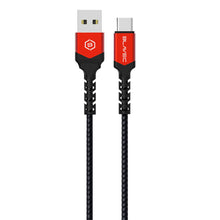 Заредете изображение във визуализатора на галерията – Blavec Cable Raptor braided - USB to Type C - 3A 0,5 meters (CRA-UC3BR05) black-red
