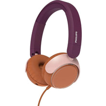 Заредете изображение във визуализатора на галерията – Wired headphones Jack 3,5 mm Philips for children TAK2000MP/00 purple magenta
