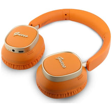 Заредете изображение във визуализатора на галерията – Wireless headphones Guess ENC Rectangle Metal Script orange

