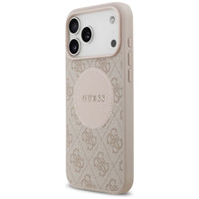 Заредете изображение във визуализатора на галерията – GUESS case for IPHONE 17 Pro Max compatible with MagSafe GUHMP17XP4PGRSGP (PU 4G Circle W/ Classic Logo) pink
