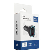 Заредете изображение във визуализатора на галерията – BLUE STAR car charger 3A 63W Type C + USB A PD QC3.0 AFC PPS SFC2.0 black
