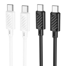 Заредете изображение във визуализатора на галерията – Cable USB C to USB C Hoco 3A 60W 2 m X88 black
