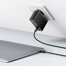 Заредете изображение във визуализатора на галерията – Baseus GaN5 Pro fast charger 2xUSB-C + USB 140W EU black (CCGP100201)

