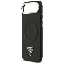 Заредете изображение във визуализатора на галерията – GUESS case for IPHONE 17 Air compatible with MagSafe GUHMP17MPSDTSCMK (PU W/ Triangle Logo) black
