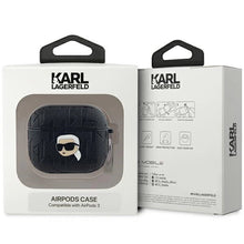 Заредете изображение във визуализатора на галерията – Karl Lagerfeld Monogram Karl Head case for AirPods 3 - black
