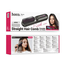 Заредете изображение във визуализатора на галерията – Hair straightener Hoco with comb HP45 gray
