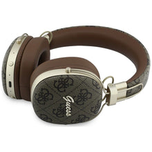 Заредете изображение във визуализатора на галерията – Wireless headphones Guess ENC Metal 4G Script Logo brown
