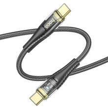 Заредете изображение във визуализатора на галерията – HOCO cable Type C to Type C 3A 60W U121 1,2 m black
