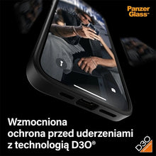 Заредете изображение във визуализатора на галерията – PanzerGlass ClearCase Case for iPhone 15 Pro Max with Military Grade Certification - Transparent and Black
