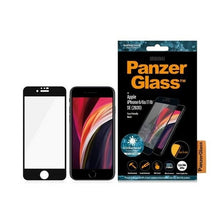 Заредете изображение във визуализатора на галерията – PanzerGlass E2E Pro Super+ tempered glass for iPhone 6 / 6s / 7 / 8 / SE 2020 / SE 2022 - with black frame

