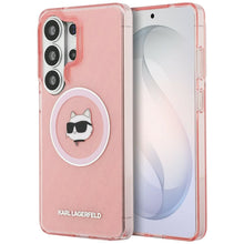 Заредете изображение във визуализатора на галерията – KARL LAGERFELD case for SAMSUNG S26 Ultra KLHMS26LHMKBCHOP (Magnetic IML Repeated Logo and Choupette) pink
