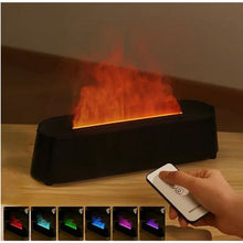 Заредете изображение във визуализатора на галерията – Colorful flame aromatherapy machine / humidifier / diffuser Art Deco model A3 white
