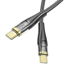 Заредете изображение във визуализатора на галерията – HOCO cable Type C to Type C 3A 60W U121 1,2 m black
