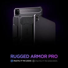 Заредете изображение във визуализатора на галерията – Spigen Rugged Armor Pro case for iPad Pro 11" 2024 - black
