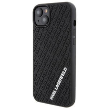 Заредете изображение във визуализатора на галерията – Karl Lagerfeld 3D Rubber Multi Logo case for iPhone 15 Plus - black
