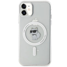 Заредете изображение във визуализатора на галерията – Karl Lagerfeld IML Choupette MagSafe case for iPhone 11 / Xr - transparent
