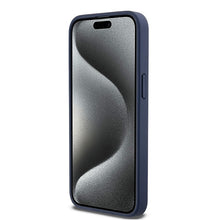 Заредете изображение във визуализатора на галерията – Original Case DKNY hardcase Leather Mono Stripe &amp; Metal Logo DKHCP15XPRTHSLBfor Iphone 15 Pro Max blue
