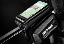 Заредете изображение във визуализатора на галерията – WILDMAN traveling bag for bike frame with zipper 1,2L (4&quot;-7&quot;) E6S black
