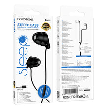 Заредете изображение във визуализатора на галерията – Borofone Earphones BM91 Cloud with microphone Type C black
