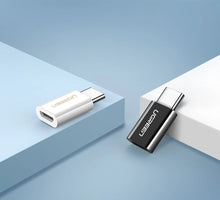Заредете изображение във визуализатора на галерията – Ugreen adapter micro USB to USB Type C adapter black (30391)
