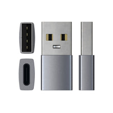 Заредете изображение във визуализатора на галерията – Adapter USB A / USB C Satechi ST-TAUCM space gray
